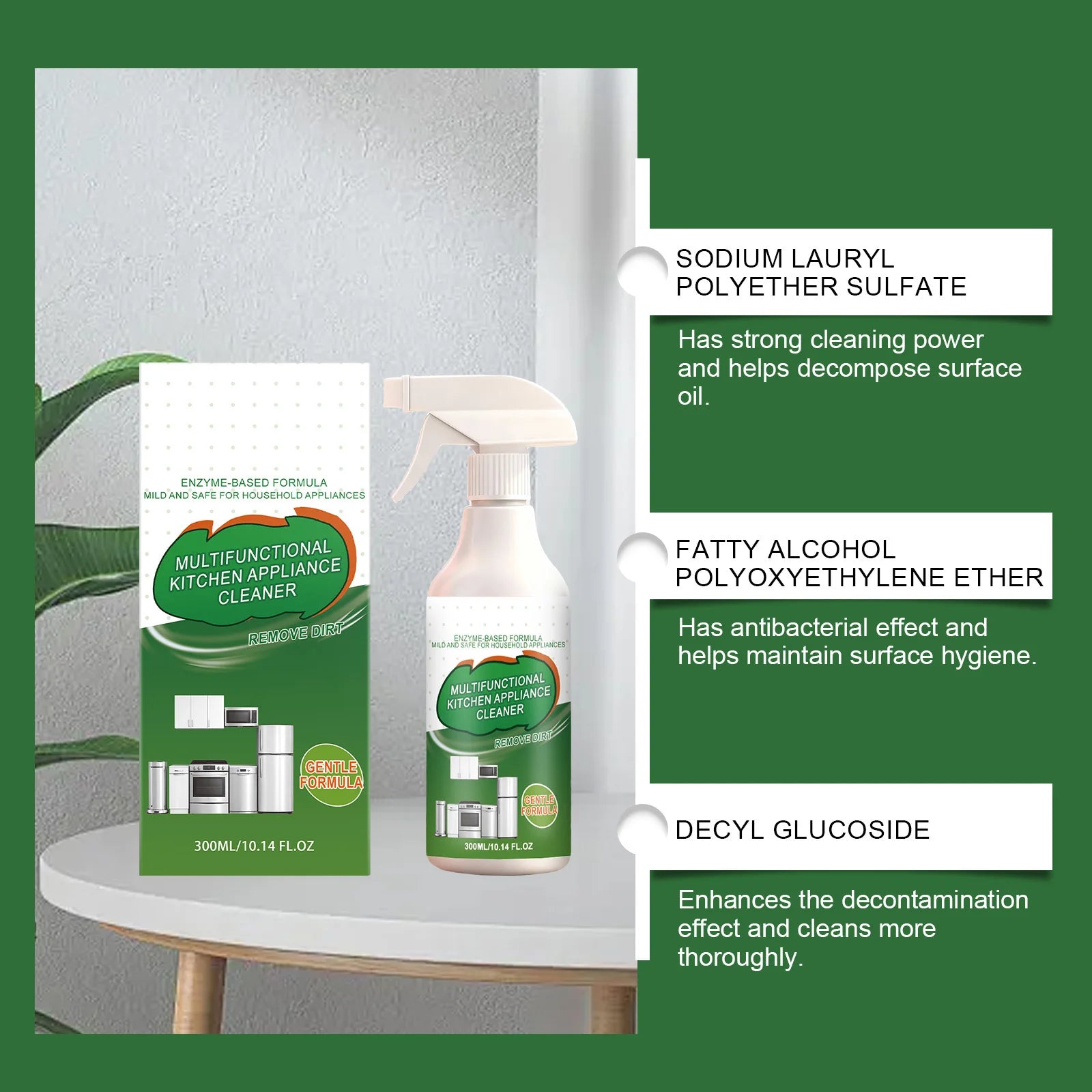 Enzyme Household Cleaner Spray Bio Enzymatic Lipase Grease Remover