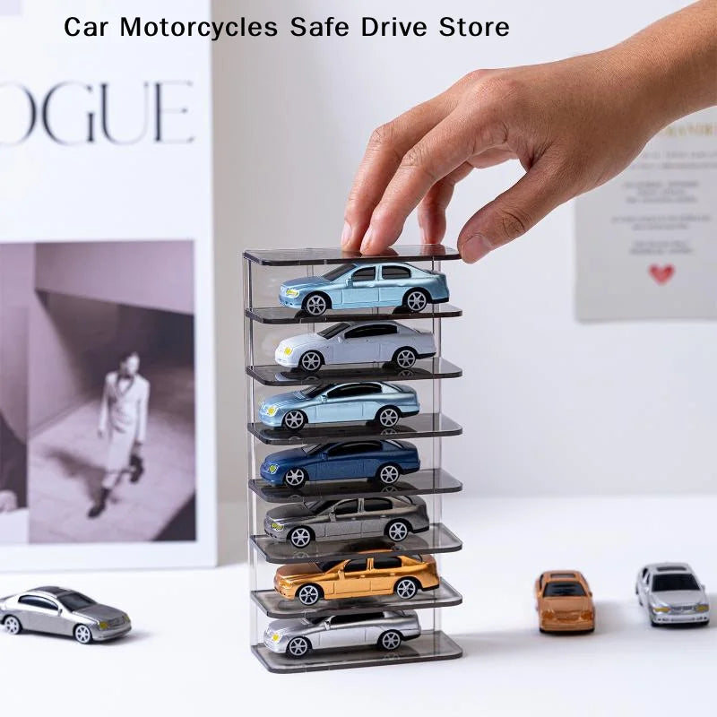 Acrylic Toy Car Display Case Multi-layered Show Box Home Wall Mounted