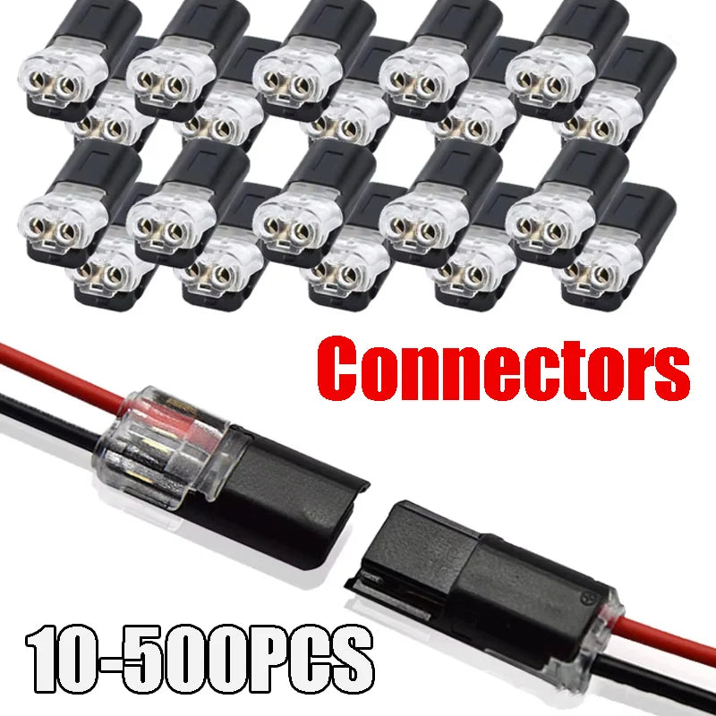 Waterproof Dual-wire LED Connectors Locking Plug-in Cable Low Voltage