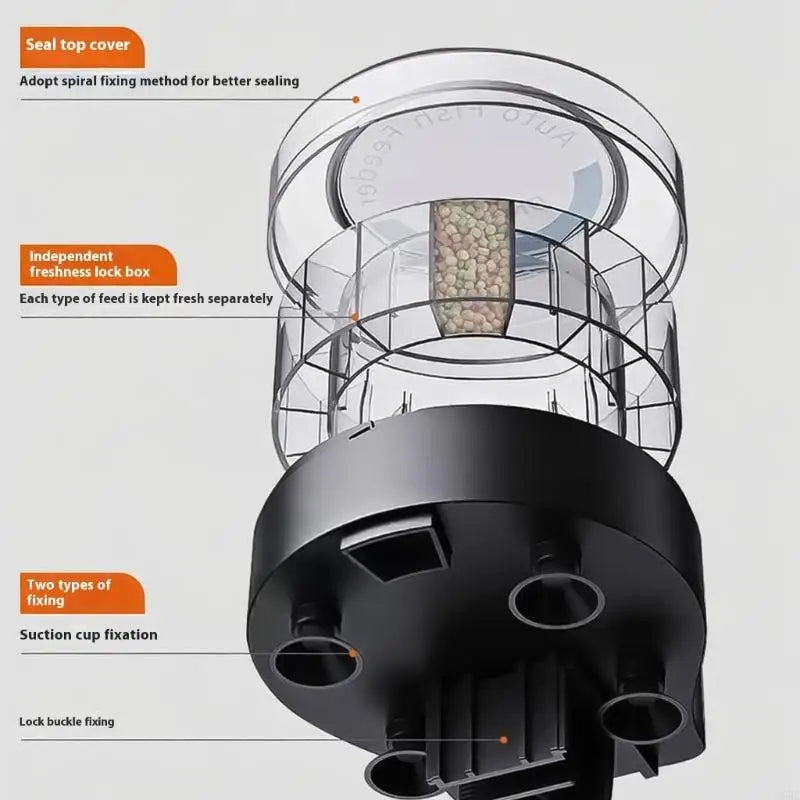 Fish Feeder Automatic Dispenser Timing Fishtank Use