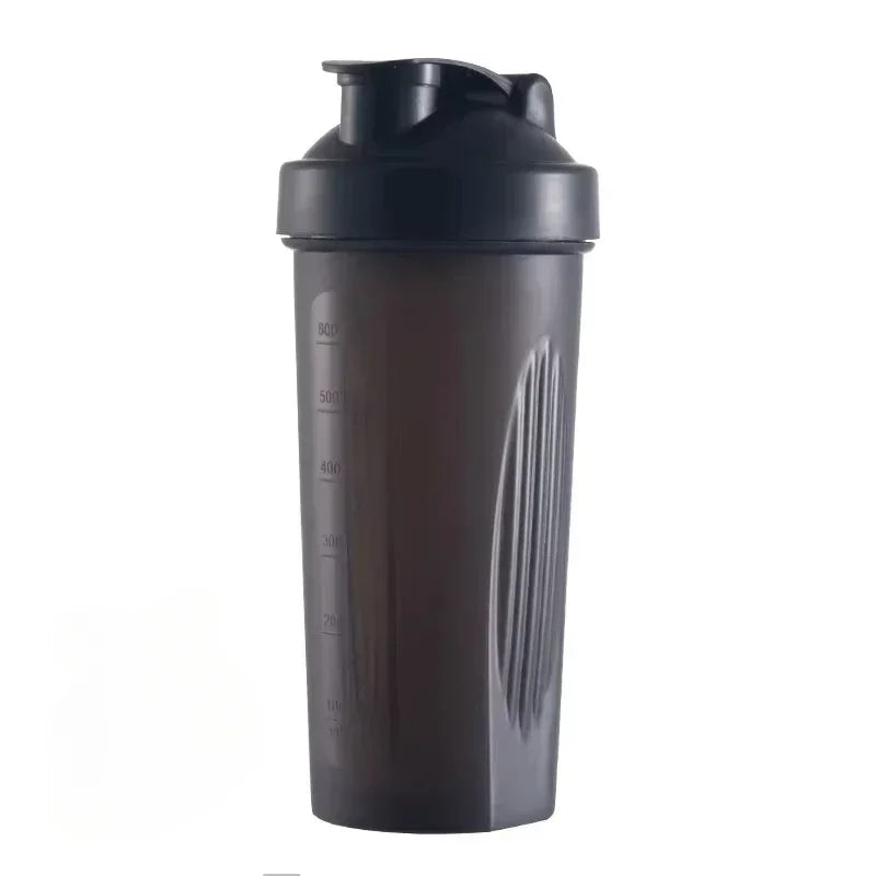 New 600ml Protein Powder Shaker Bottle Leak Proof Water Bottle for Gym Fitness Training Sport Shaker Mixing Cup with Scale Zpaxo black