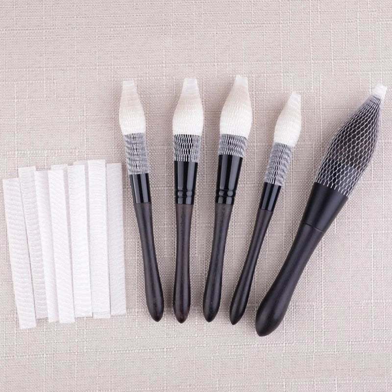 20/50PCS Makeup Brush Protective Mesh Cover Bristle Mesh Sleeve Bouquet Mesh Cover Makeup Brush Anti-frill Protective Net Zpaxo