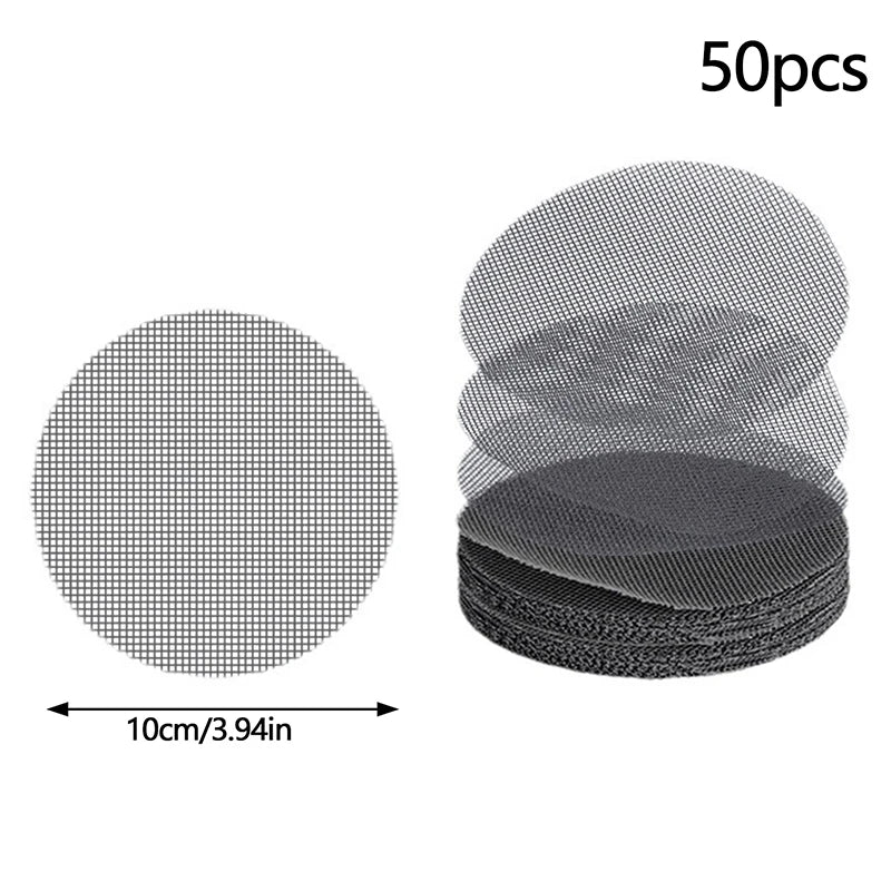 50pcs For Pot Bottom Prevent Soil Loss Bonsai Flower Plant Gardening Tools Pot Hole Mesh Pad Grid Round Drainage Hole Screen Zpaxo 10cm