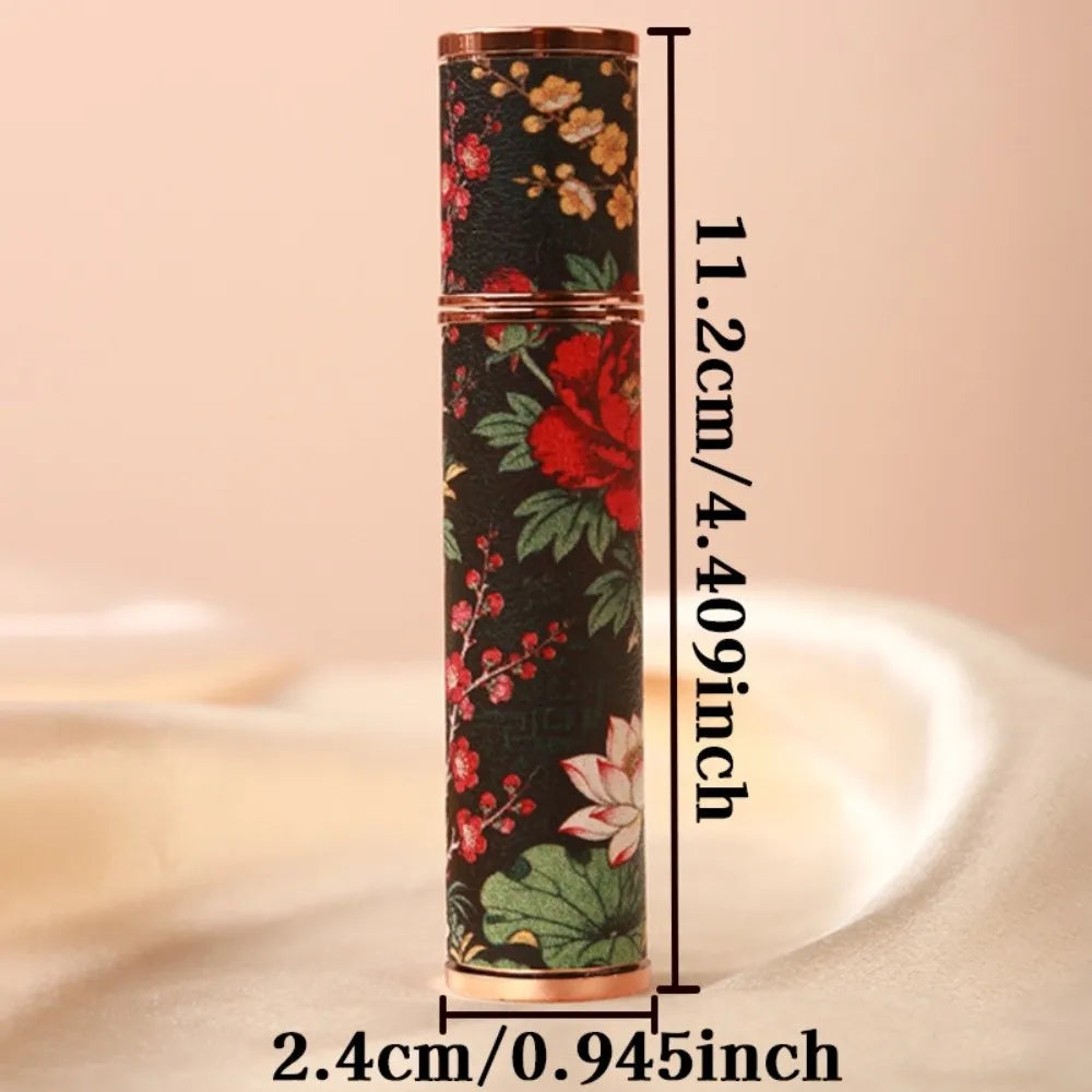 Mini Perfume Bottle Refillable Portable Spray Rotating Empty Storage Zpaxo