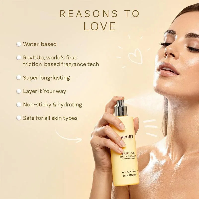 240ml Hair Fragrance Mist Coconut Vanilla Scent Water Based Refreshing Spray Non Sticky Formula Friction Activated Aroma Zpaxo