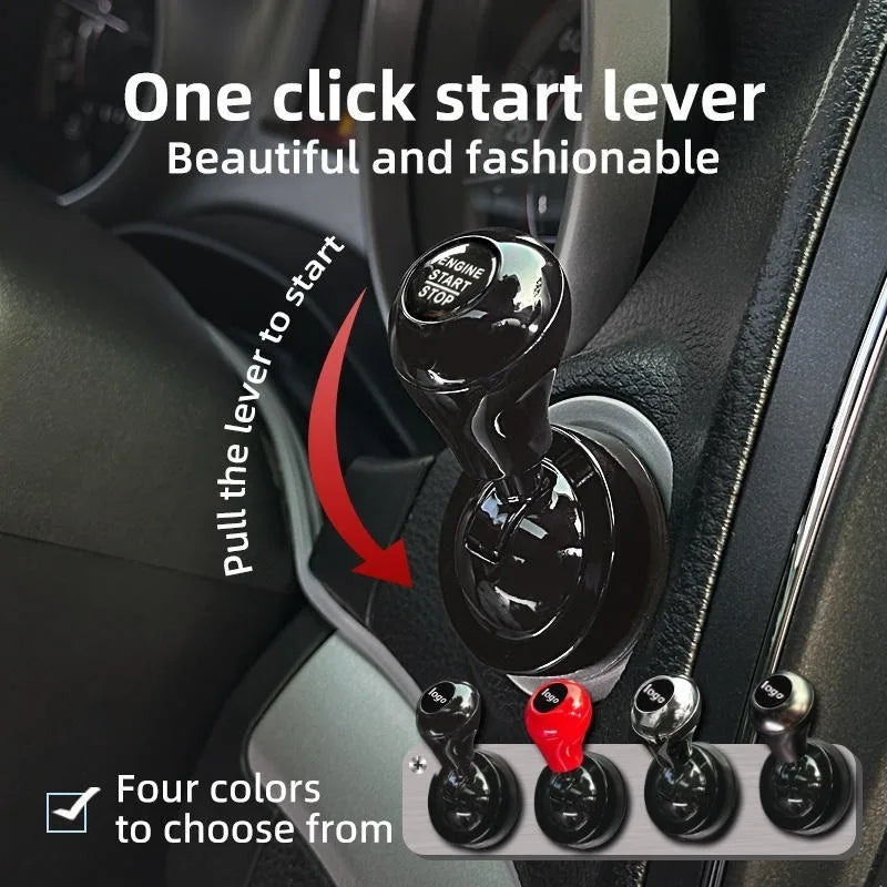 Retro Joystick Push Start Button Cover | Aluminum Car Decor