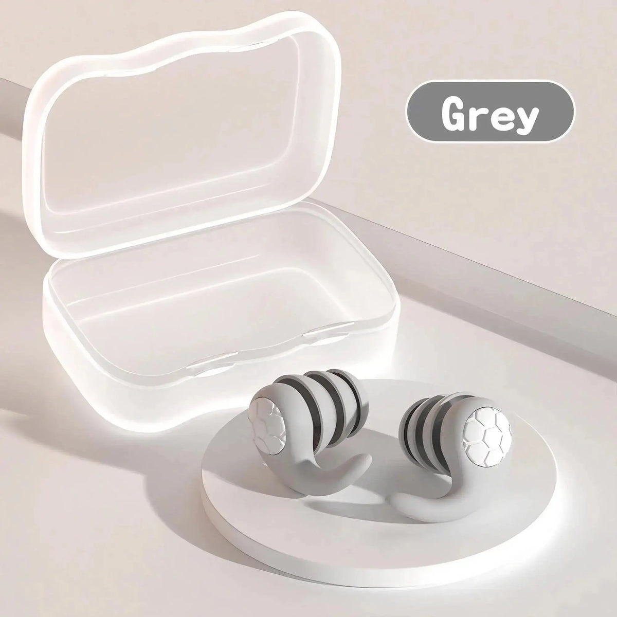 1Pair Sleep Noise Reduction Earplug Soft Silicone Ear Muffs Protection Travel Reusable Swimming Waterproof Nano Silica Ear Plugs Zpaxo Gray