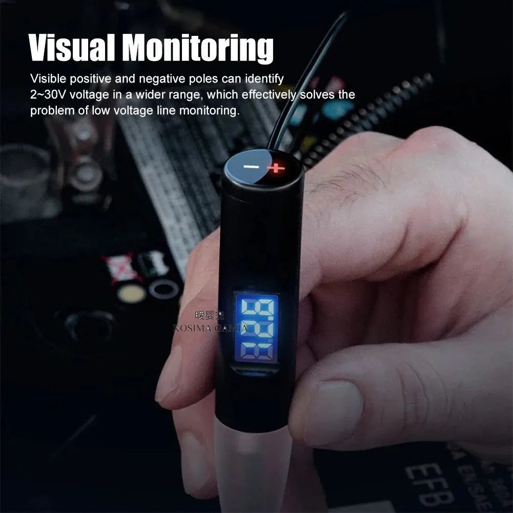 LED Digital Voltage Tester Pen – Car Circuit & Battery Diagnostic