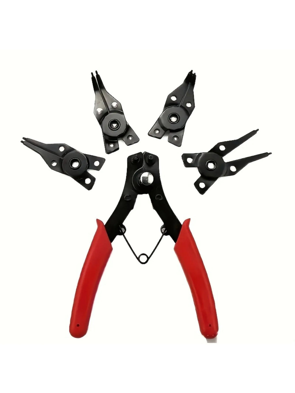 4-In-1 Circlip Pliers Snap Ring Multi Crimp Removable Plier Head