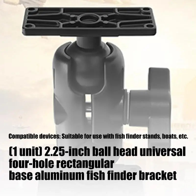 652F Black Aluminum Alloys Fish Finders Bracket Ball Head Waterproof Zpaxo