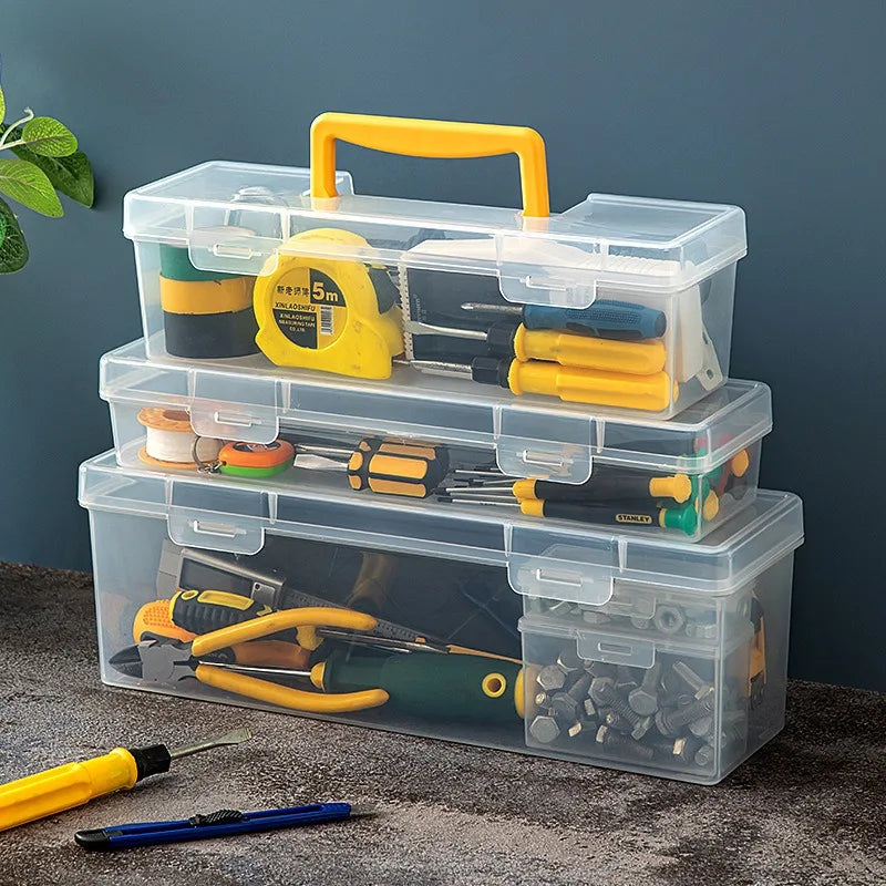 1 Tool Parts Storage Box Multi-compartment Transparent Organizer Home