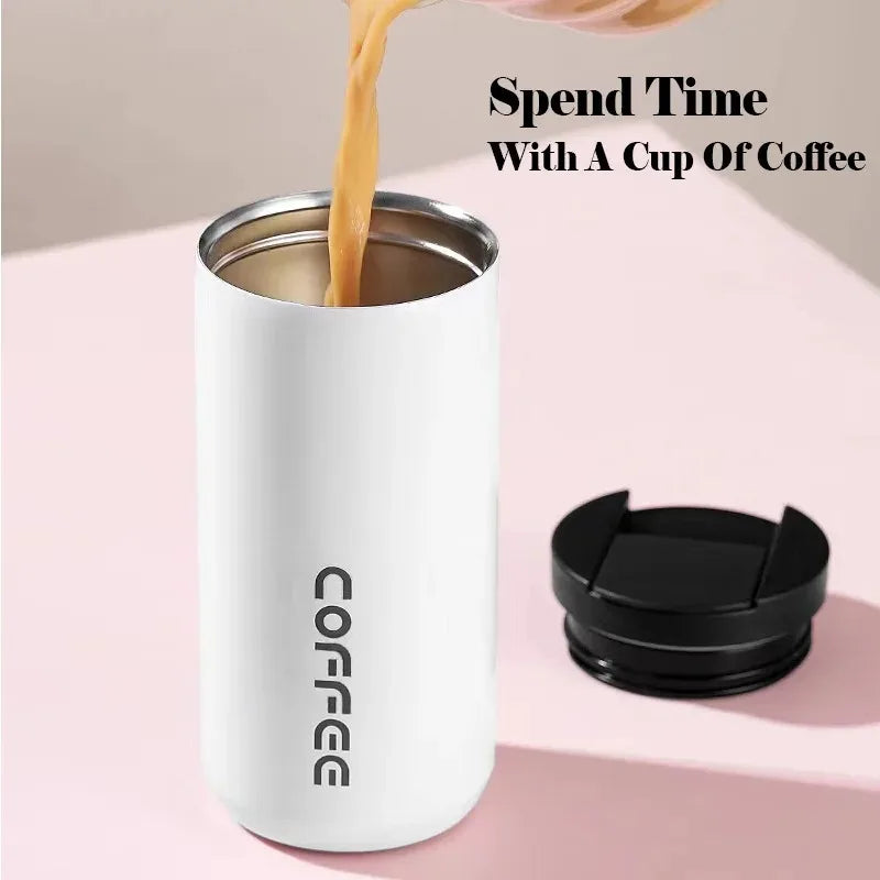 Stainless Steel Insulated Coffee Thermos Leakproof Thermal Mug Vacuum Flasks Portable Car Coffee Cup for Travel Zpaxo