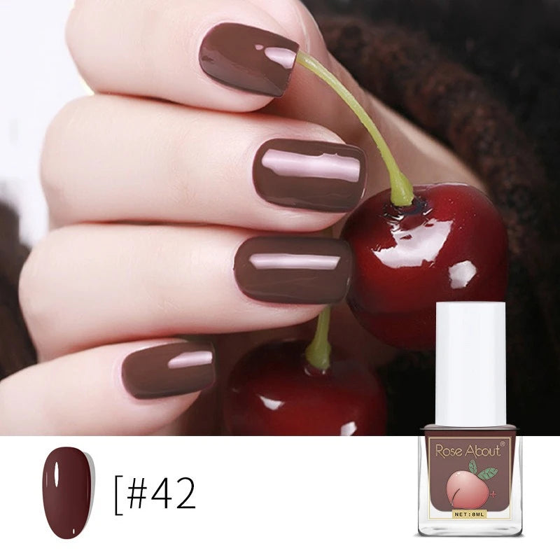 Water-based Peel-off Nail Polish No UV Lamp Needed Long-lasting Zpaxo 42