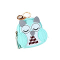 Card Holder Cute PU Leather Owl Clerk Lady Wallet Women Cartoon Car Key Chain School Bag Pendant Owl Coin Purse Key Bag Zpaxo green