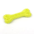 1PC Pet Chew Toy Soft Rubber Bite-resistance Bone Shape Teeth Grinding Chewing Toys for Small Dogs Training Pet Supplies Zpaxo Yellow