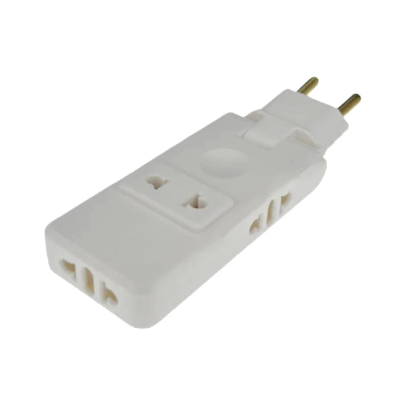 1 EU Plug Electrical Socket 180 Degree Rotation Adapter Extension Zpaxo White EU Plug