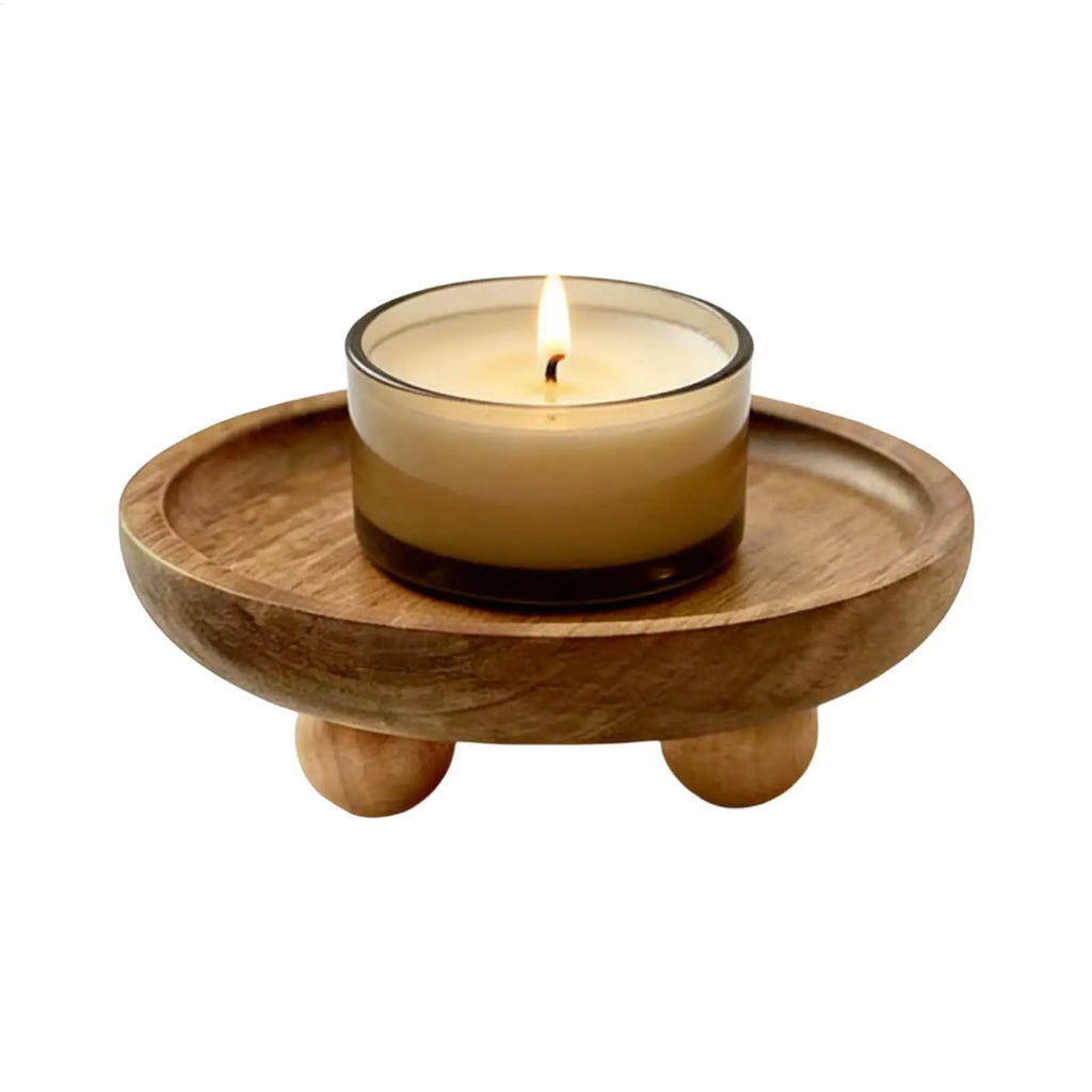 Mini Wooden Decorative Round Tray – Jewelry, Vanity & Kitchen Decorative Storage Tray Zpaxo