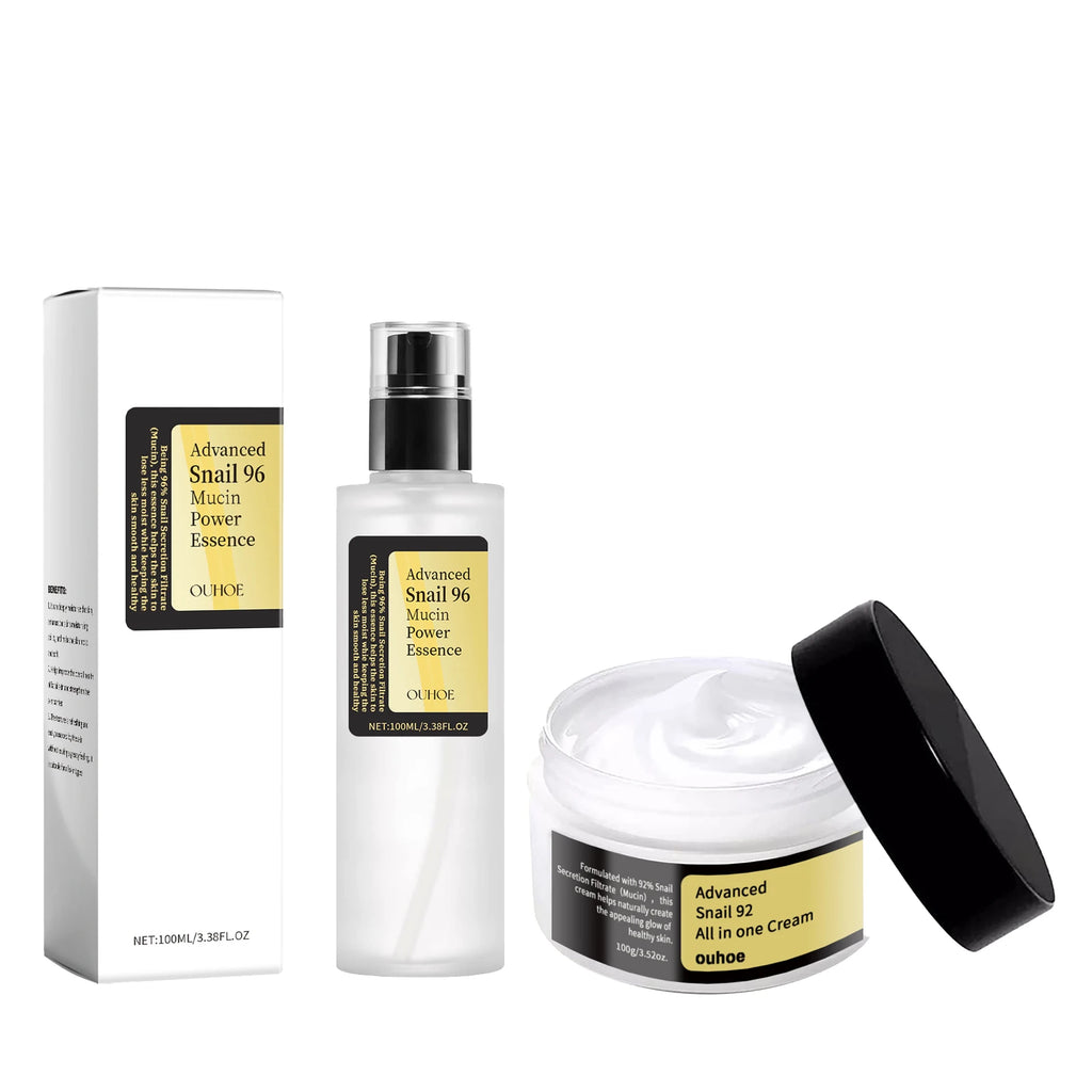 Ouhoe Snail Collagen Face Cream Repair Essence Moisturizing Lifting Firming Smoothing Nourishing Cream Korean Cosmetics Skin Car Zpaxo A and B