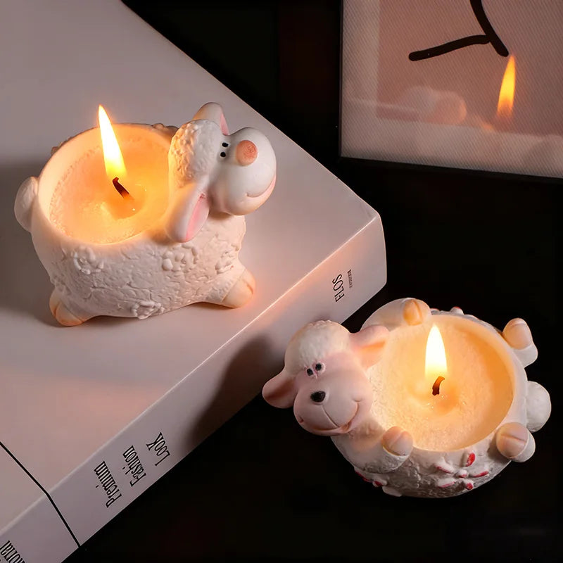 Lamb Cartoon Silicone Candle & Plaster Mold – DIY Craft