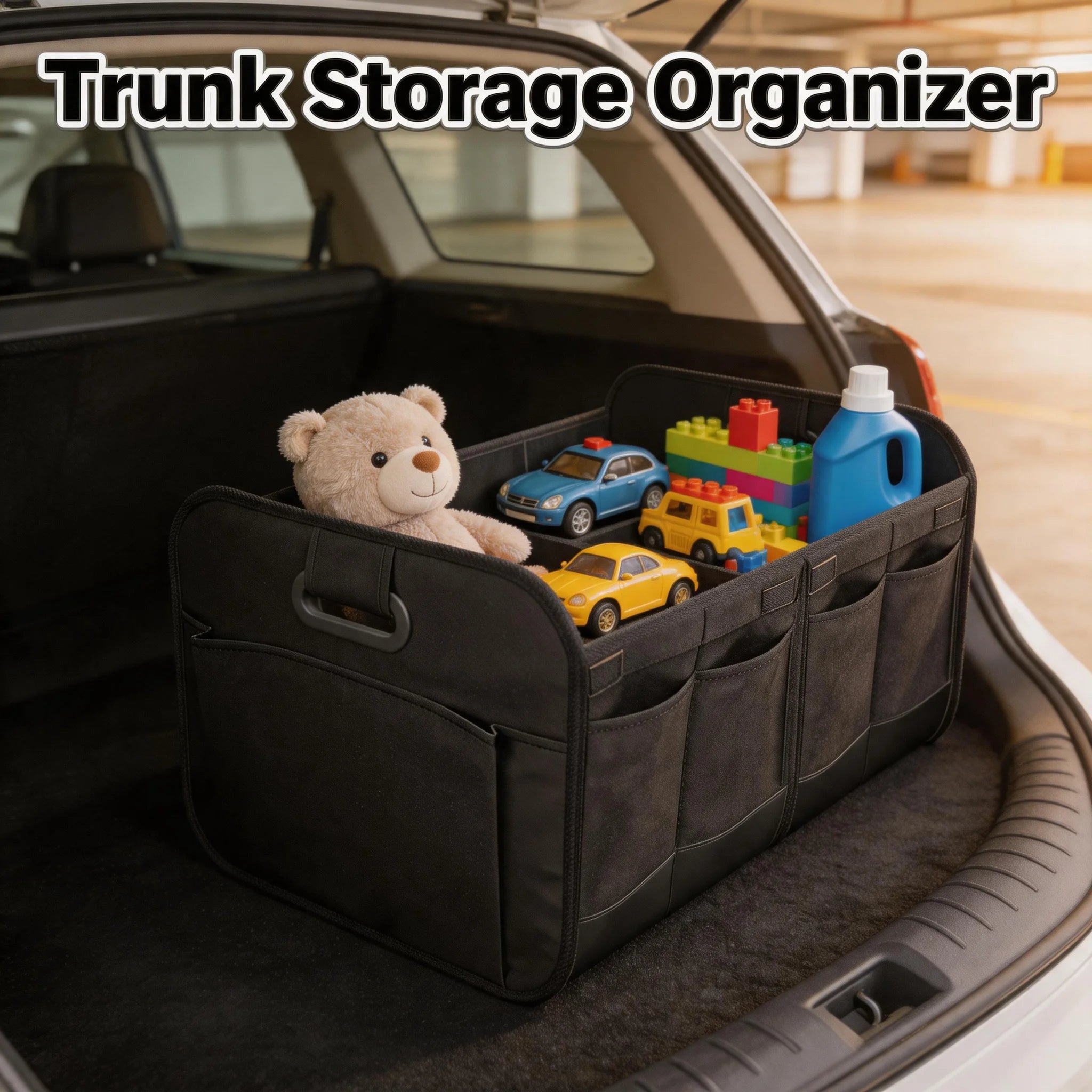 SUV Car Trunk Organizer – Collapsible 600D Oxford Storage Box