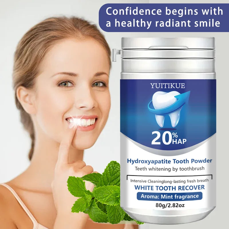Hydroxyapatite Tooth Powder – Whitening & Enamel Repair 80g Tooth Whitening Powder Zpaxo