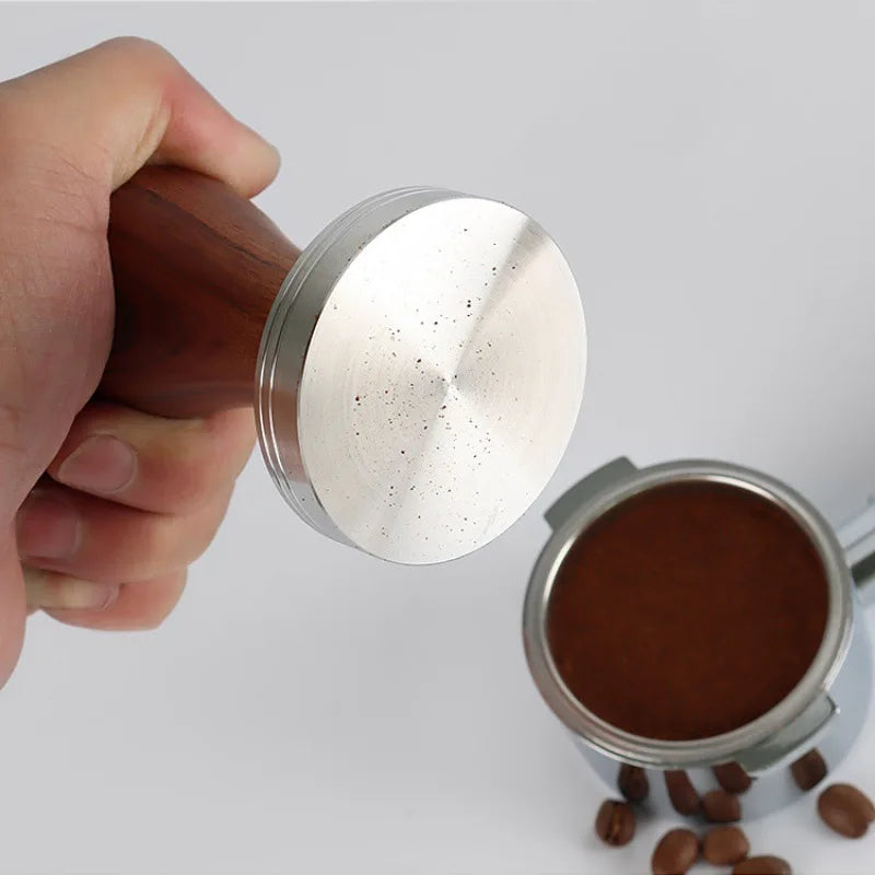 51/53/58mm Espresso Tamper – Stainless Steel & Wood Handle