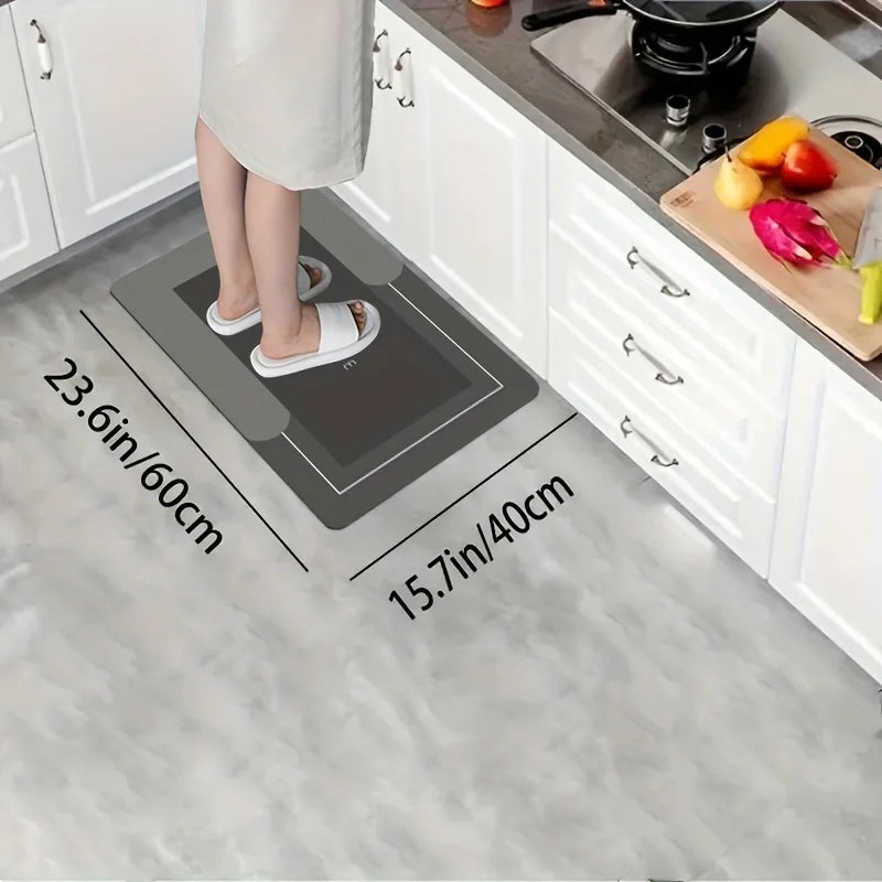 Ultra-absorbent Diatomite Floor Mat Quick-drying Non-slip Perfect Zpaxo Black Grey 60cm