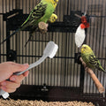 Bird Cage Cleaning Brush Dual Head Ergonomic Long Handle Poop Cleaner
