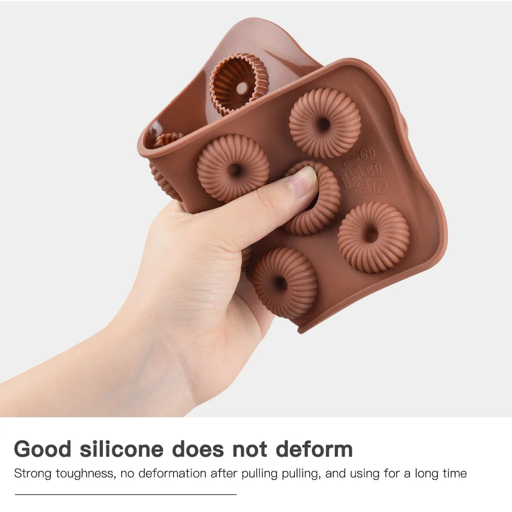 3D Mini Spiral Shape Silicone Cake Mold Mousse Dessert Baking Chocolate Donuts Bakeware Pastry Mould Zpaxo