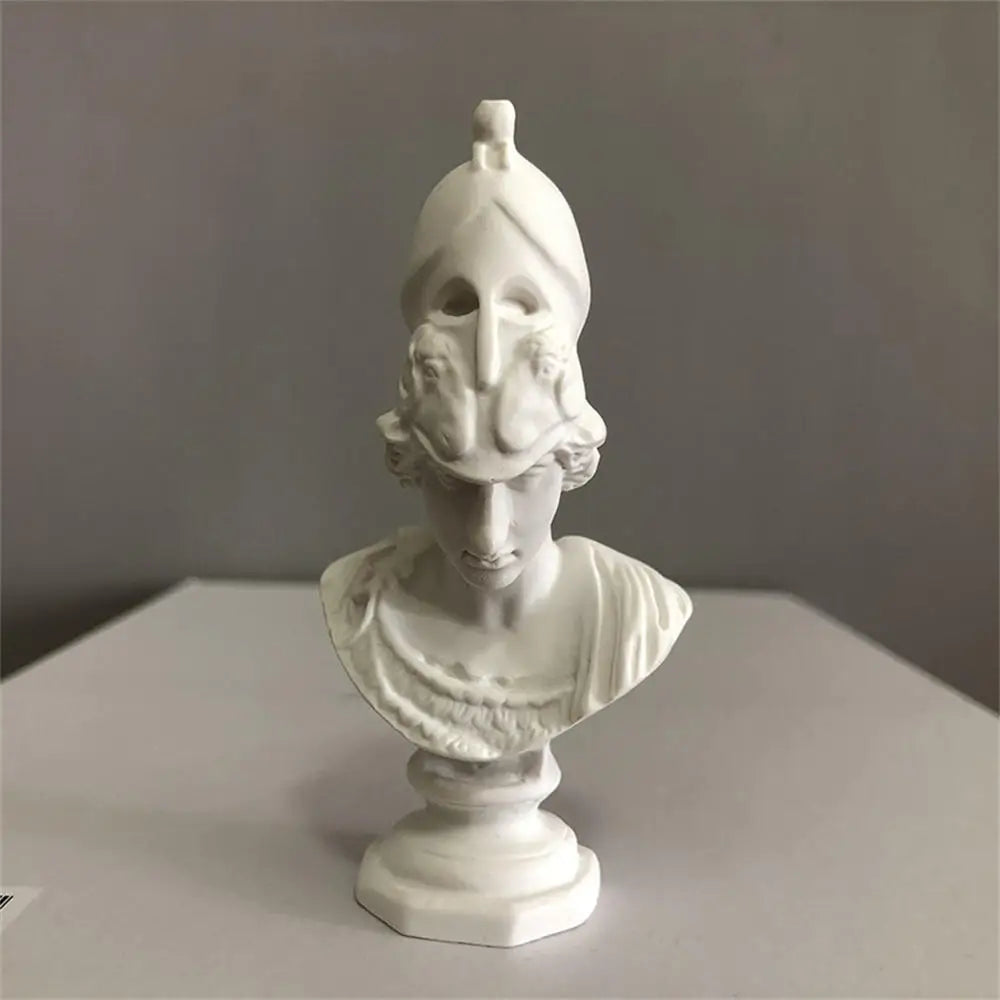 Nordic Greek Mythology Plaster Bust Statue – Desktop Figurine