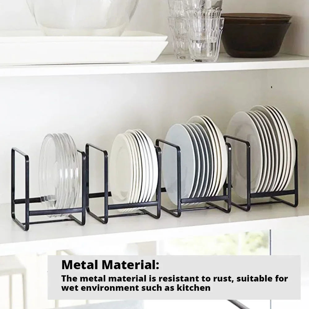 Layered Dish Rack – Countertop & Cabinet Plate Storage Organizer Dish Storage Rack Zpaxo
