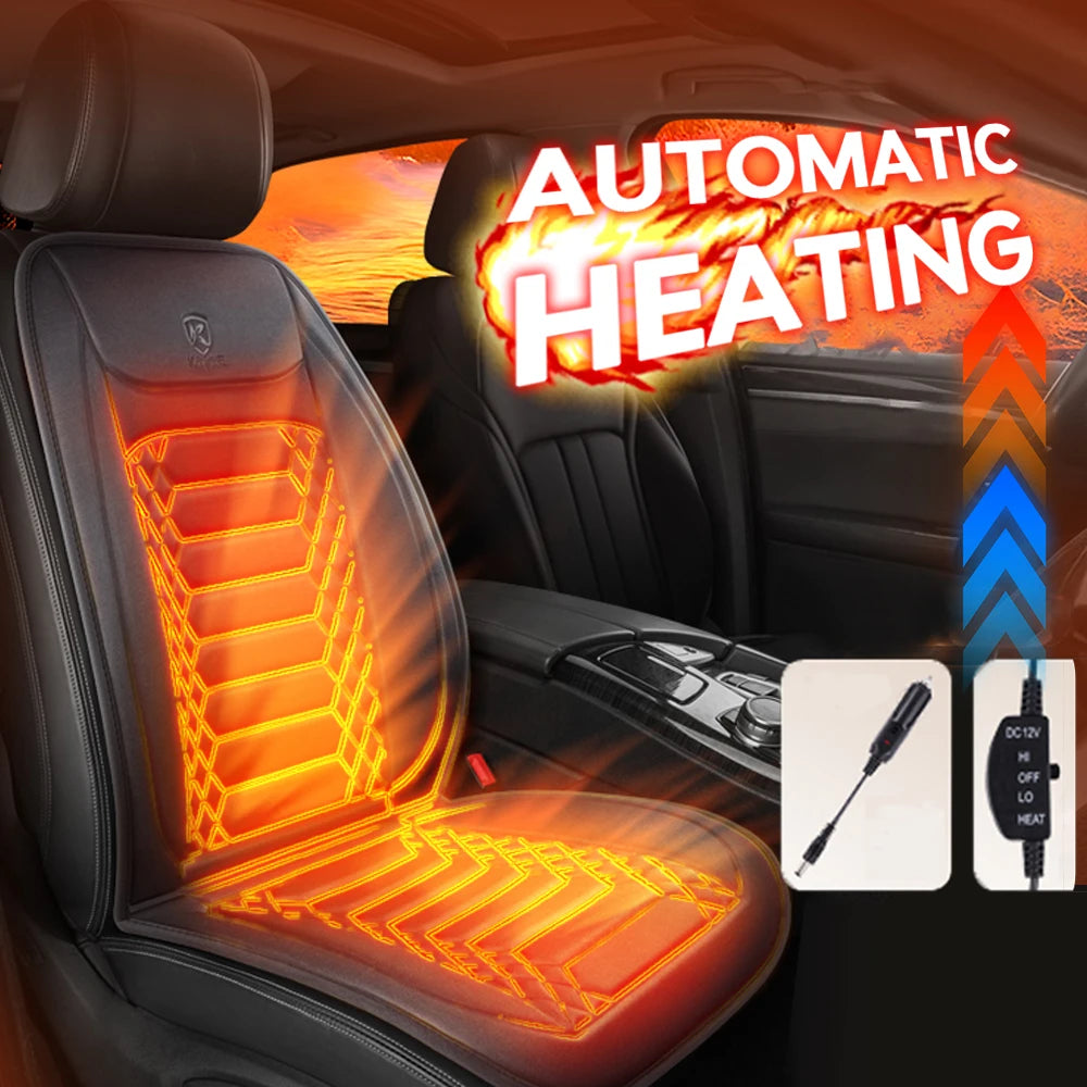 12V Heated Car Seat Cover Heating Pad Fast Car Seat Heater Flannel Heated Cars Seat Protector Seat Heating Cover Car Accessories Zpaxo