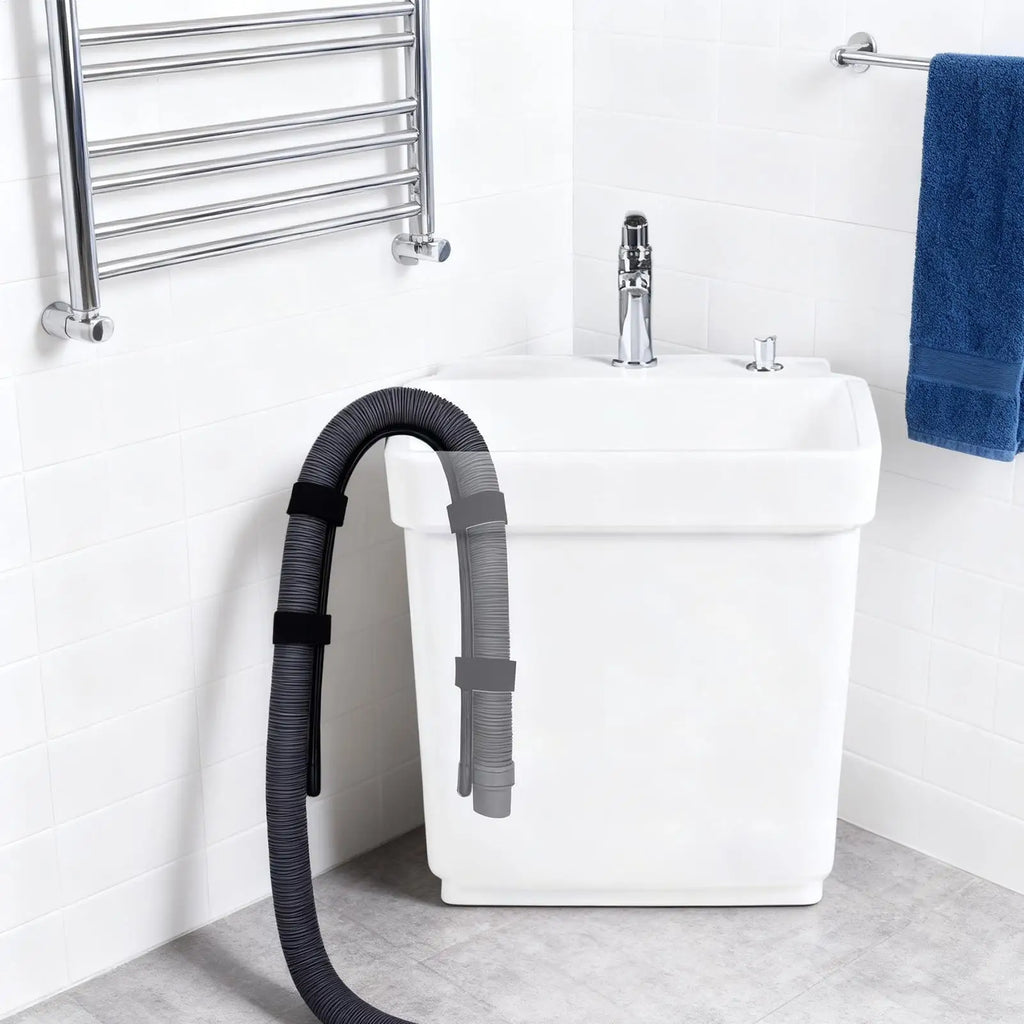 Washing Machine Drain Hose Holder Flexible Pipe Clamp Adjustable Pipe Bracket for Washing Machine Drain Dishwasher Sink Laundry Zpaxo