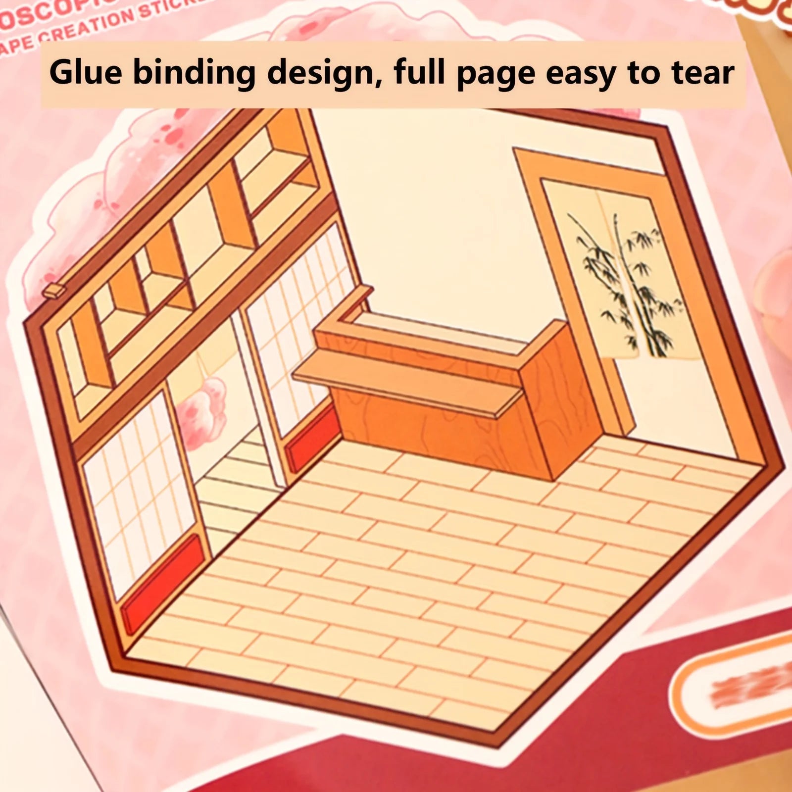18 PCS 3D Mini Book Scene Stickers, Teahouse, Pet Shop, Hot Pot Shop, Izakaya, Bakery, Creative Stackable Cottage Designs Zpaxo