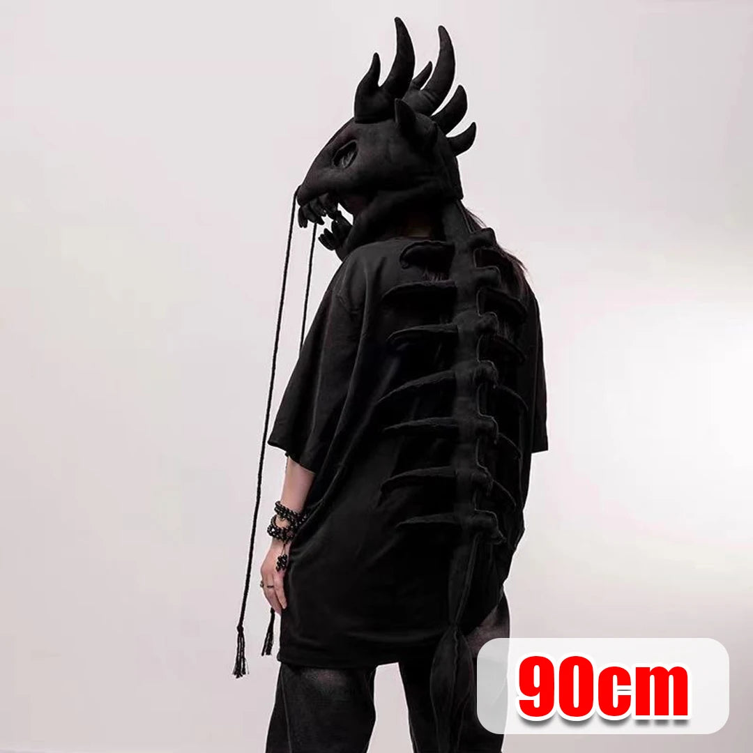 2026 Chinese Dinosaur Skeleton Plush Hoodie Roleplay Costume Mask Toy