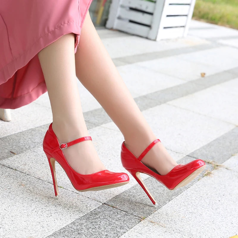 Round-toe Wristband Heels Daily White-collar Drag Catwalk Fashion Zpaxo