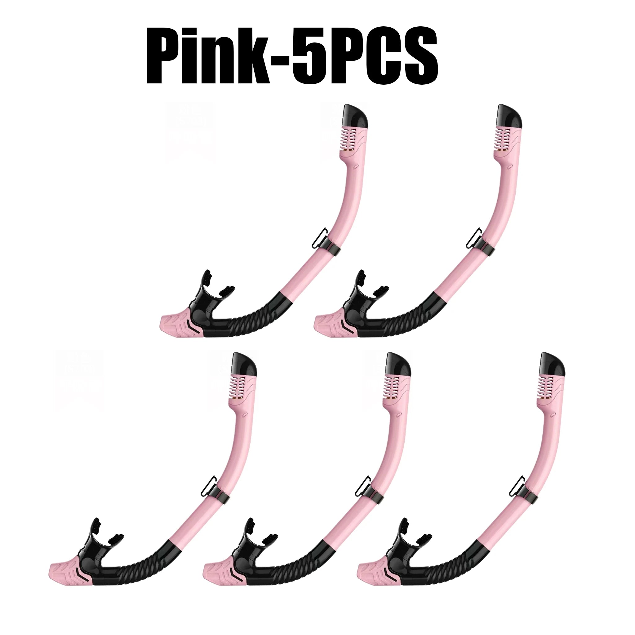 Adult Dry Snorkel Scuba Diving Underwater Swimming Full Multiple Zpaxo Pink 5PCS