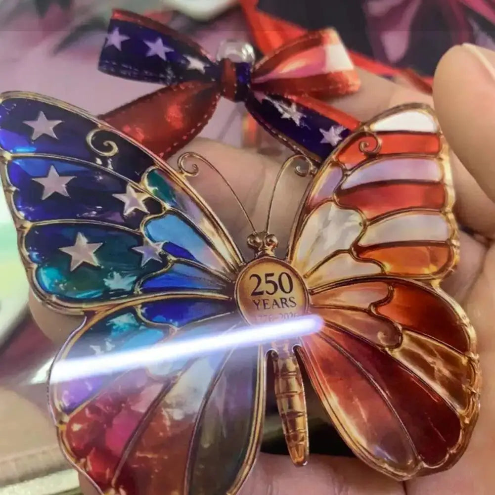 2D Patriotic Acrylic Ornaments Acrylic Window Hanging Butterfly Cat Shapes Hanging Decor For Friends & Cancer Patients Zpaxo