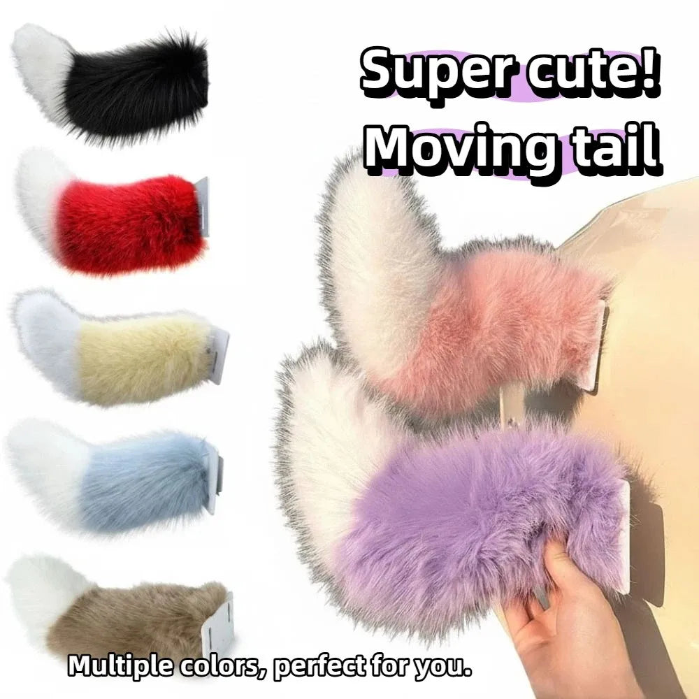 Fluffy Plush Remote Control Wagging Tail Rechargeable Realistic Zpaxo