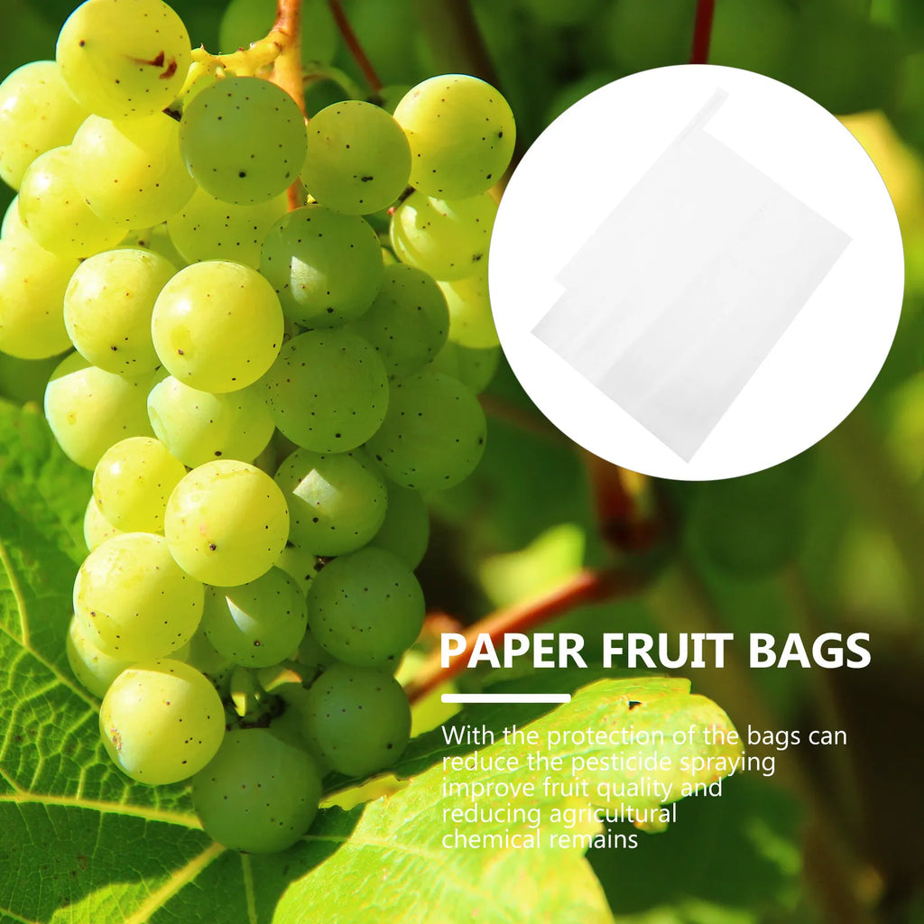 50Pcs Grape Protection Bags Heavy-Duty High-Density Paper Fruit Packing Bags for Grapes Seedlings Pest Bird Rain Sun Wind Zpaxo