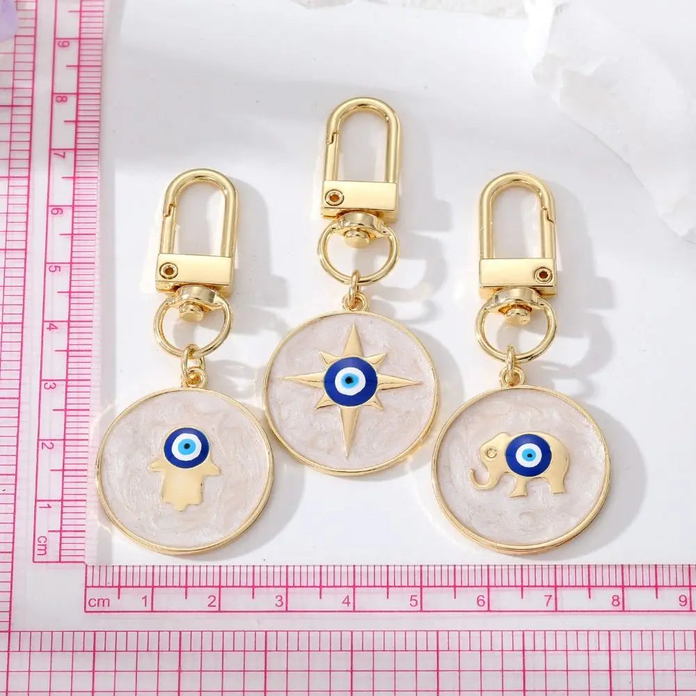 Creativity Resin Star Demon Eye Keychain Alloy Dripping Oil Turkish Zpaxo