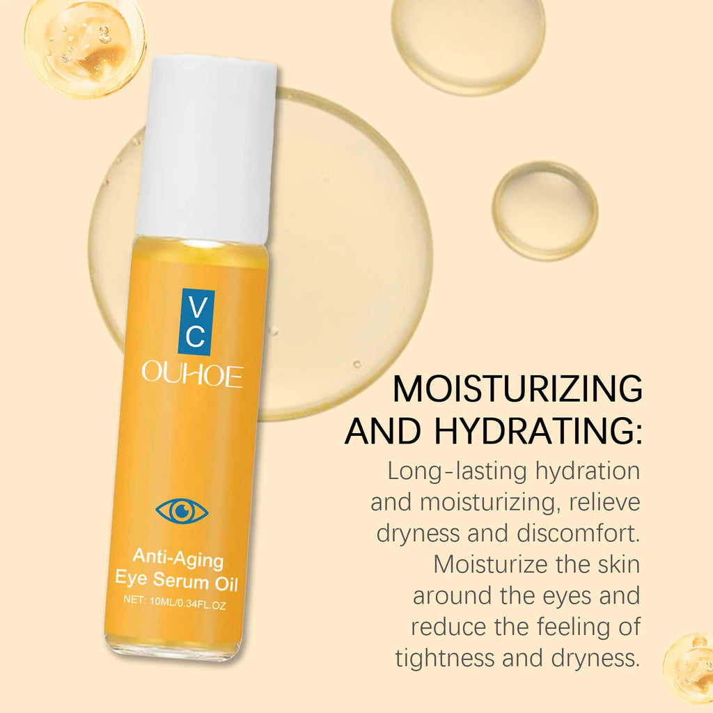 Anti Aging Eye Essence Oil Firming Brightening Reduce Wrinkle Fade Fine Lines Remove Puffiness Hydrating Smooth VC Eye Serum Oil Zpaxo