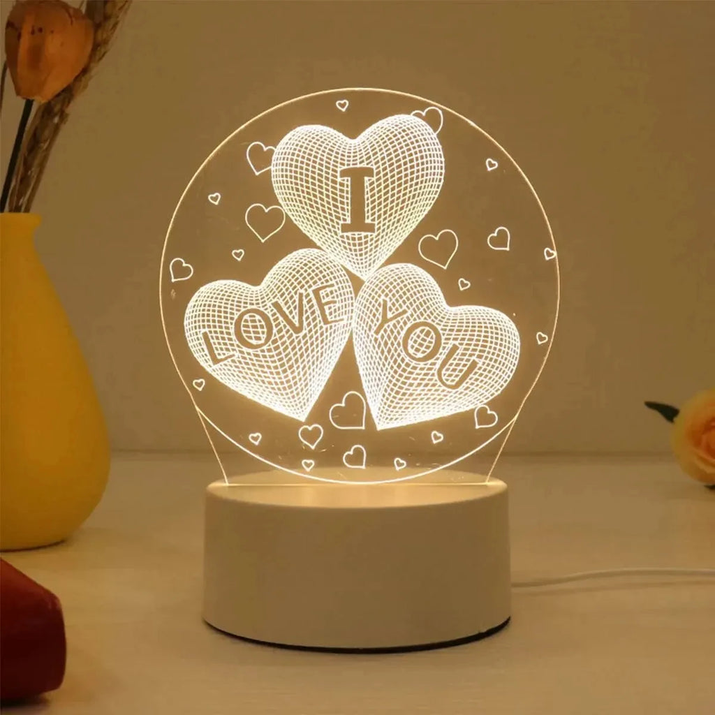 Creative Acrylic Board Heart Design Decoration Gift For Lover Mom families Bedroom Bedside Accessoiries Romantic Love 3D Acrylic Zpaxo