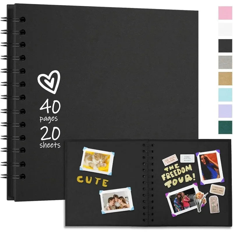 Handmade DIY Spiral-bound Photo Album Wedding Anniversary Scrapbook