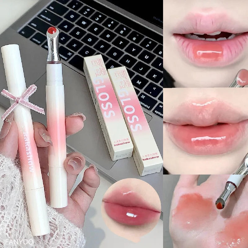 Kakashow Mirror Watery Lip Gloss Iron Brush Head Jelly Lipgloss