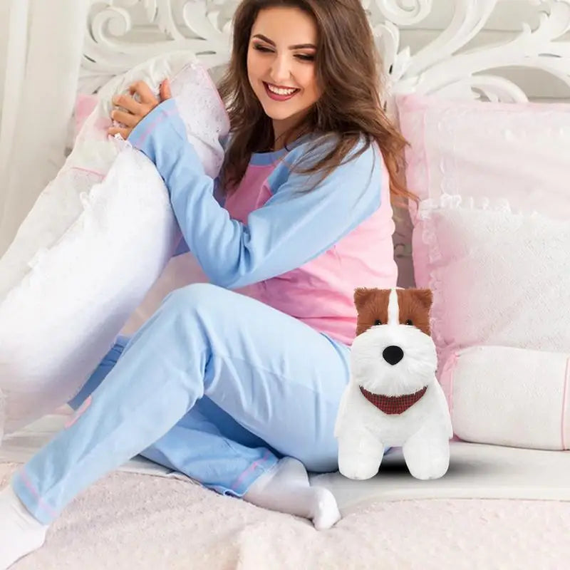 Puppy Stuffed Animal Highland Terrier Puppy Doll 9.8 Inch Cute Soft Throw Pillow Animal Doll For Store Collection Bedroom Home Zpaxo