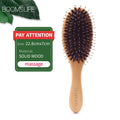 Soft Boar Bristle Hair Brush Women Wood Comb for Hair Head Scalp Massage Detangle Hairbrush for Curly Thick Long Hair Care Tool Zpaxo Wood Hairbrush