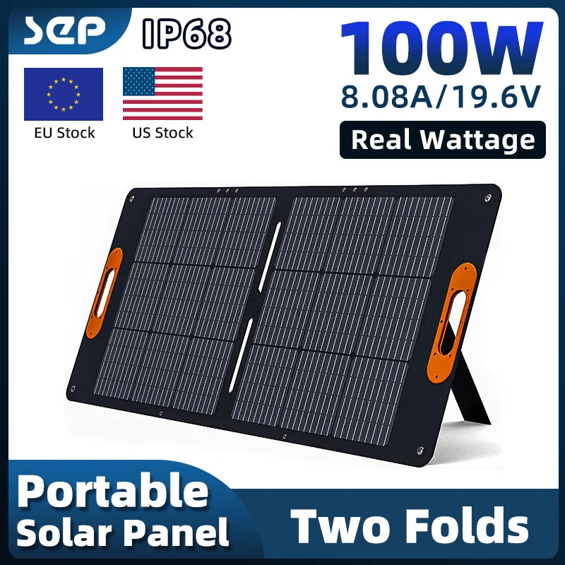 100W Solar Panels Portable Charger 19 6V 8 88A Adjustable Bracket