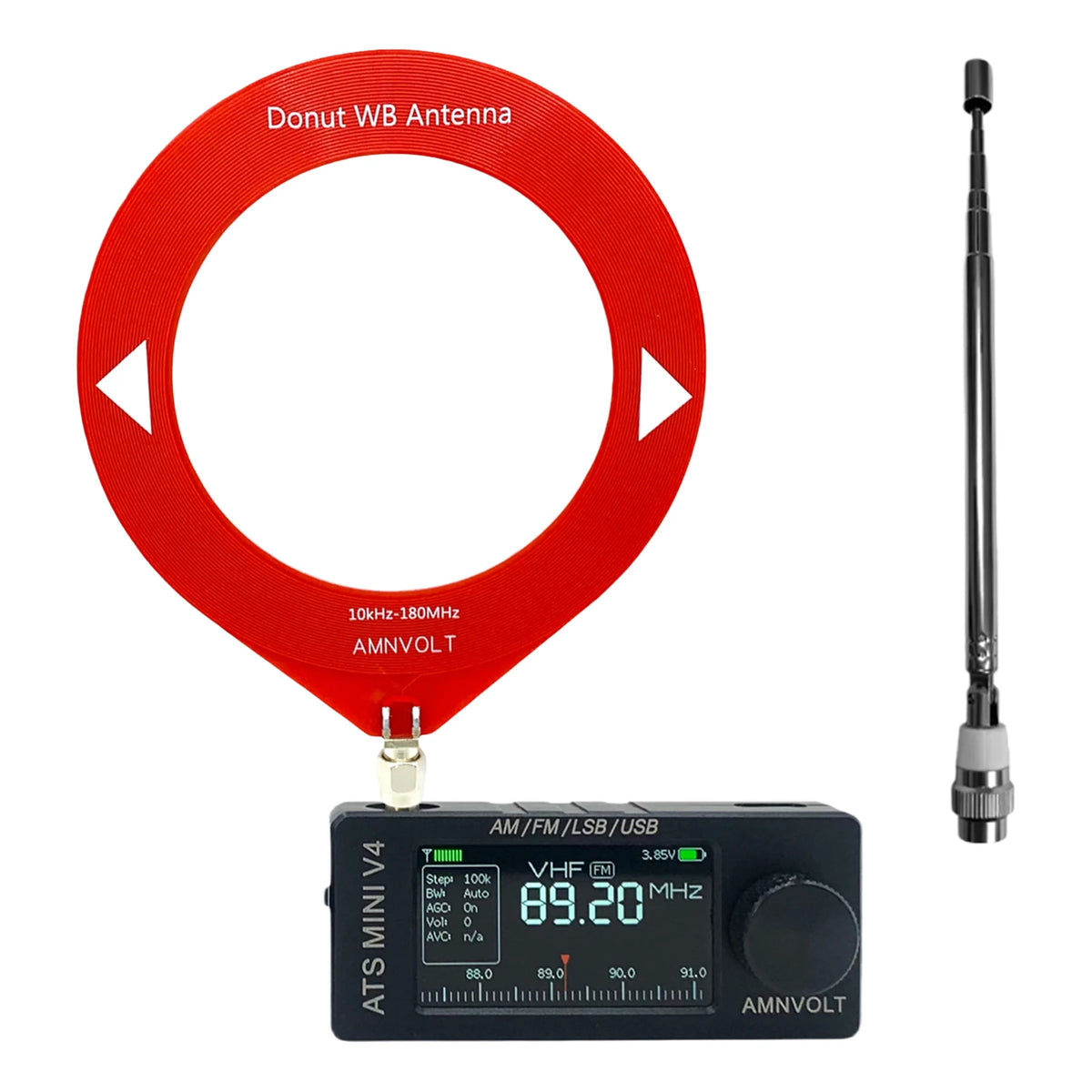 Portable AM FM Radio Receiver IPS Screen LSB USB Transistor Pocket Zpaxo Metal Case