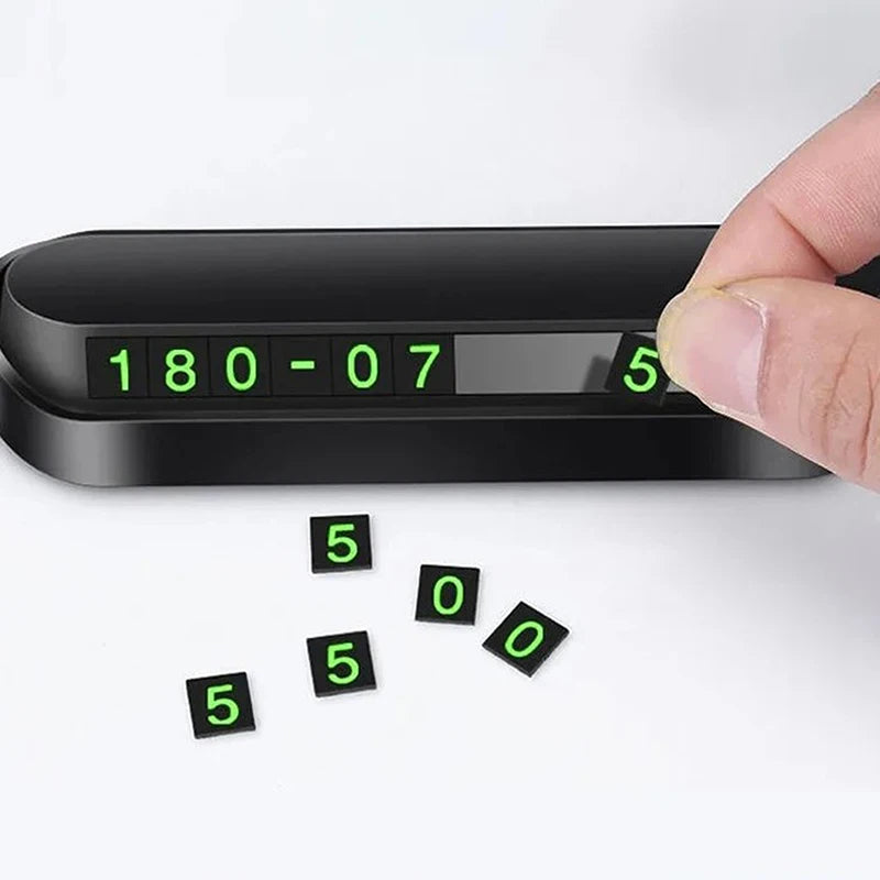 Car Temporary Parking Card Phone Number Plate Telephone Park Stop